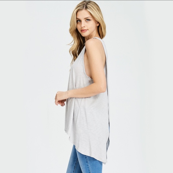 CrossBack Tank Top - Heather Gray - Picture 4 of 7